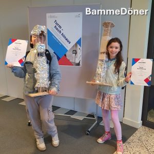 Forscherwerkstatt 5 gewinnt 7. Platz beim Turmbauwettbewerb